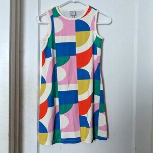 Hanna Andersson Dress Geometric Print Multi Organic Cotton Size 140 10 years